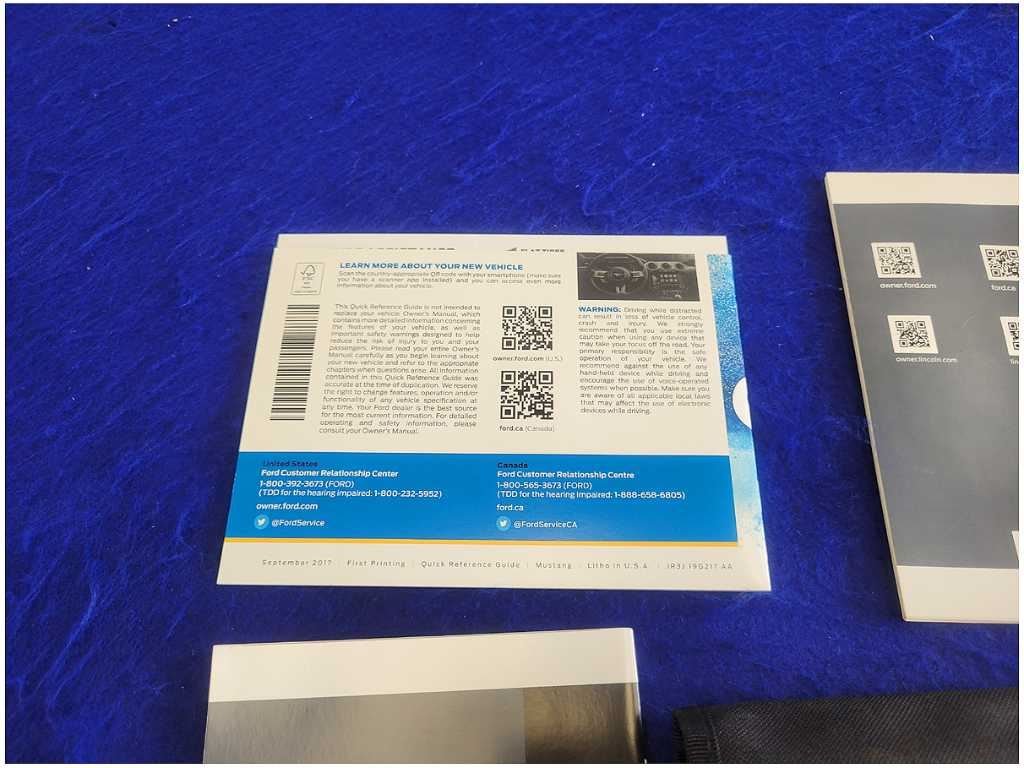 2018 Ford Mustang GT S550 Owner's Manual Booklet Cover Pamphlet 2630 - The Parts Farm