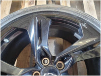2019 - 2023 Chevrolet Camaro SS Rear Wheel 20x9.5 Twisted Split Spoke Black C43 - The Parts Farm