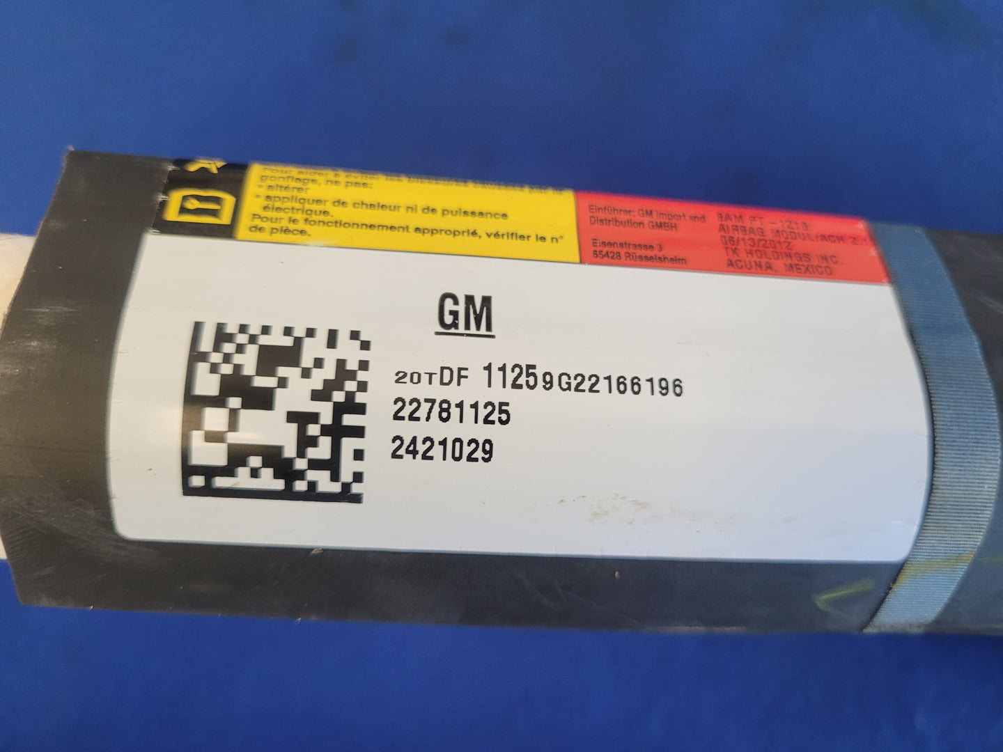 2013 Chevrolet Camaro SS Coupe Driver Roof or Curtain Air Bag 2472 - The Parts Farm