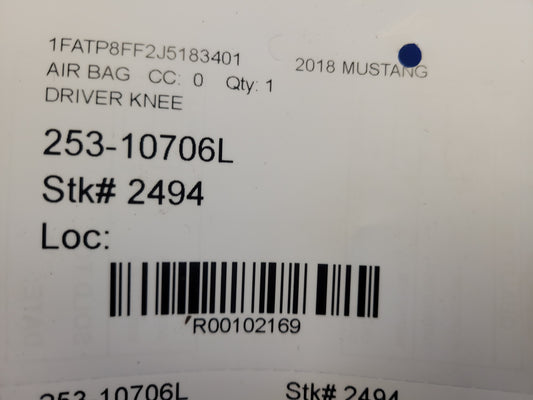 2018-2023 Ford Mustang GT S550 Driver Lower Knee Air Bag 2494