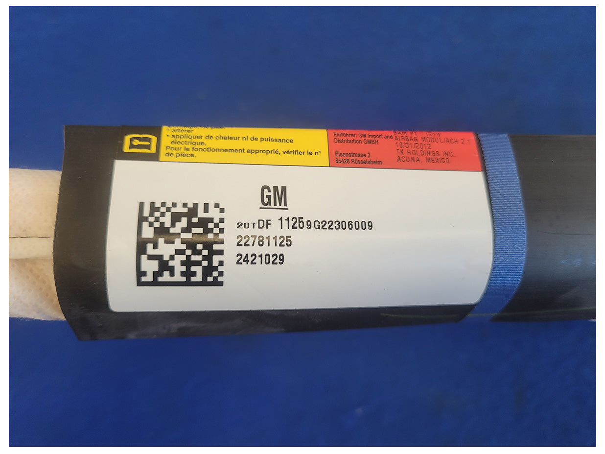 2013 Chevrolet Camaro SS Coupe Driver Roof Curtain Air Bag 2503 - The Parts Farm