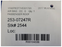 2015-2017 Ford Mustang GT S550 Coupe Passenger Roof Curtain Air Bag 2544 - The Parts Farm