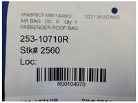 2018-2023 Ford Mustang GT S550 Coupe Passenger Roof Curtain Air Bag 2560 - The Parts Farm