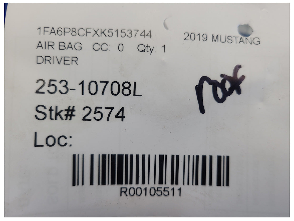 2018-2023 Ford Mustang GT S550 Coupe Driver Upper Roof Curtain Air Bag 2574 - The Parts Farm