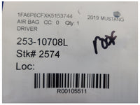 2018-2023 Ford Mustang GT S550 Coupe Driver Upper Roof Curtain Air Bag 2574 - The Parts Farm