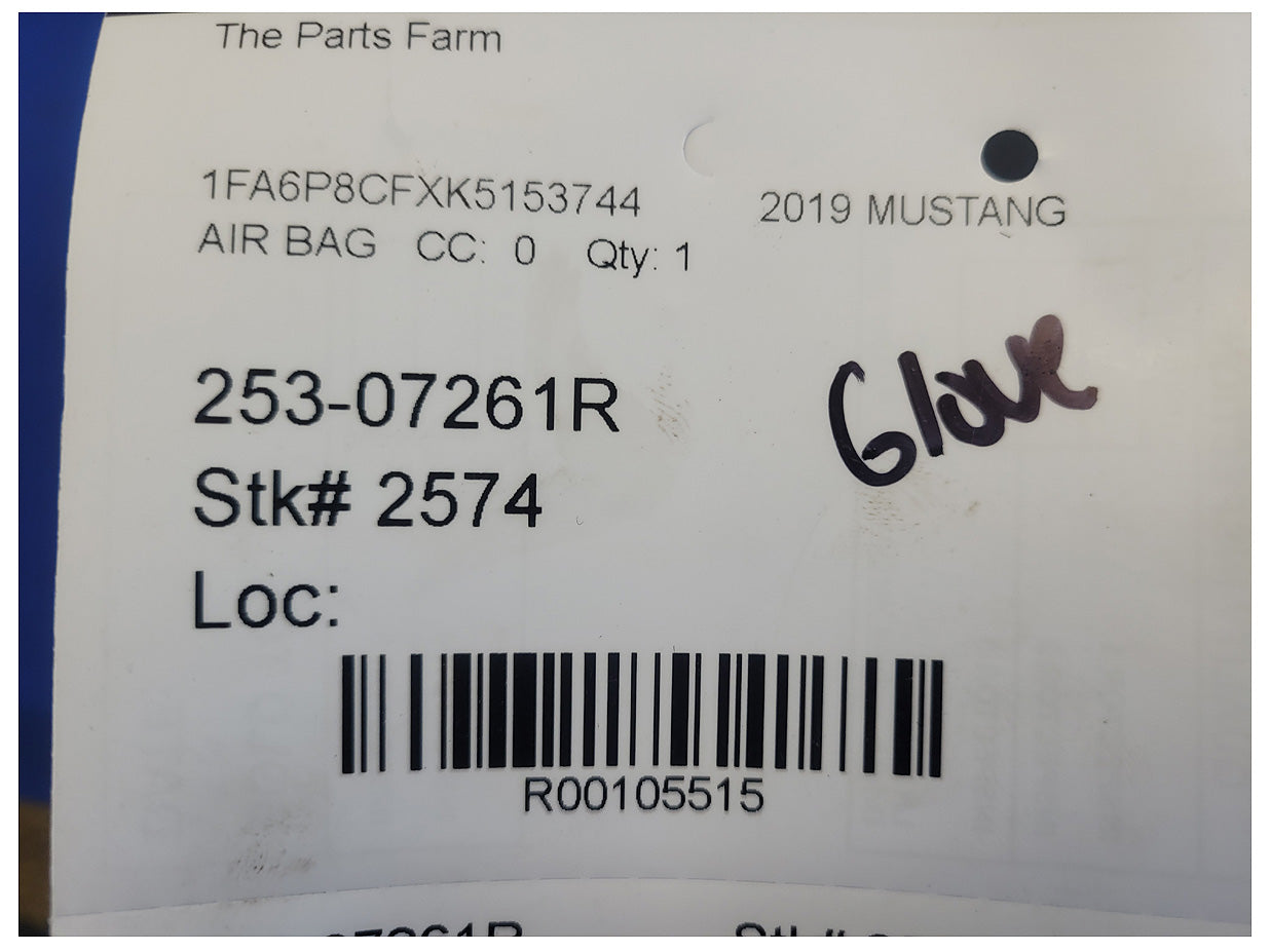 2018-2023 Ford Mustang GT S550 Coupe Air Bag Glove Box Passenger Right Dash 2574 - The Parts Farm
