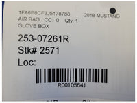 2018-2023 Ford Mustang GT S550 Coupe Glove Box Air Bag Passenger Right Dash 2571 - The Parts Farm