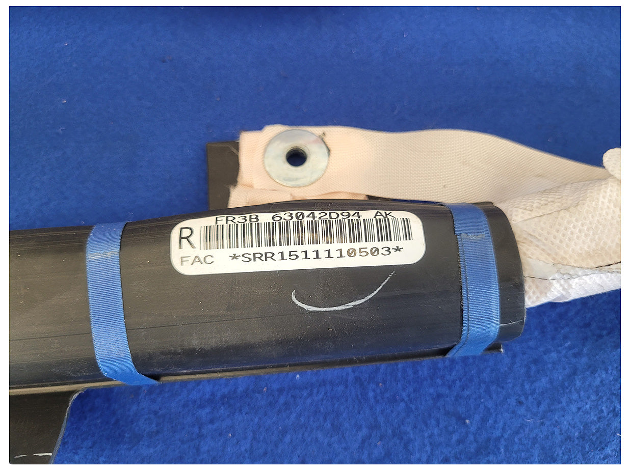 2015-2017 Ford Mustang GT S550 Coupe Passenger Upper Roof Curtain Air Bag 2594 - The Parts Farm