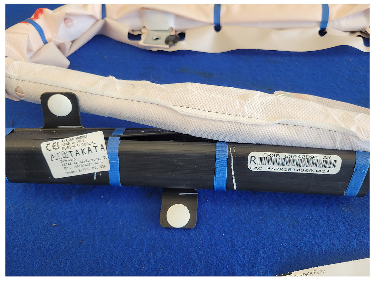 2015-2017 Ford Mustang GT S550 Coupe Passenger Upper Roof Curtain Air Bag 2596 - The Parts Farm