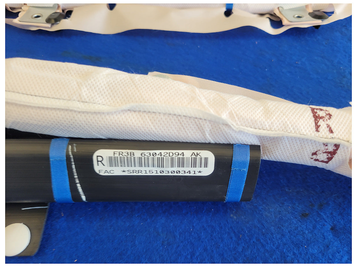 2015-2017 Ford Mustang GT S550 Coupe Passenger Upper Roof Curtain Air Bag 2596 - The Parts Farm