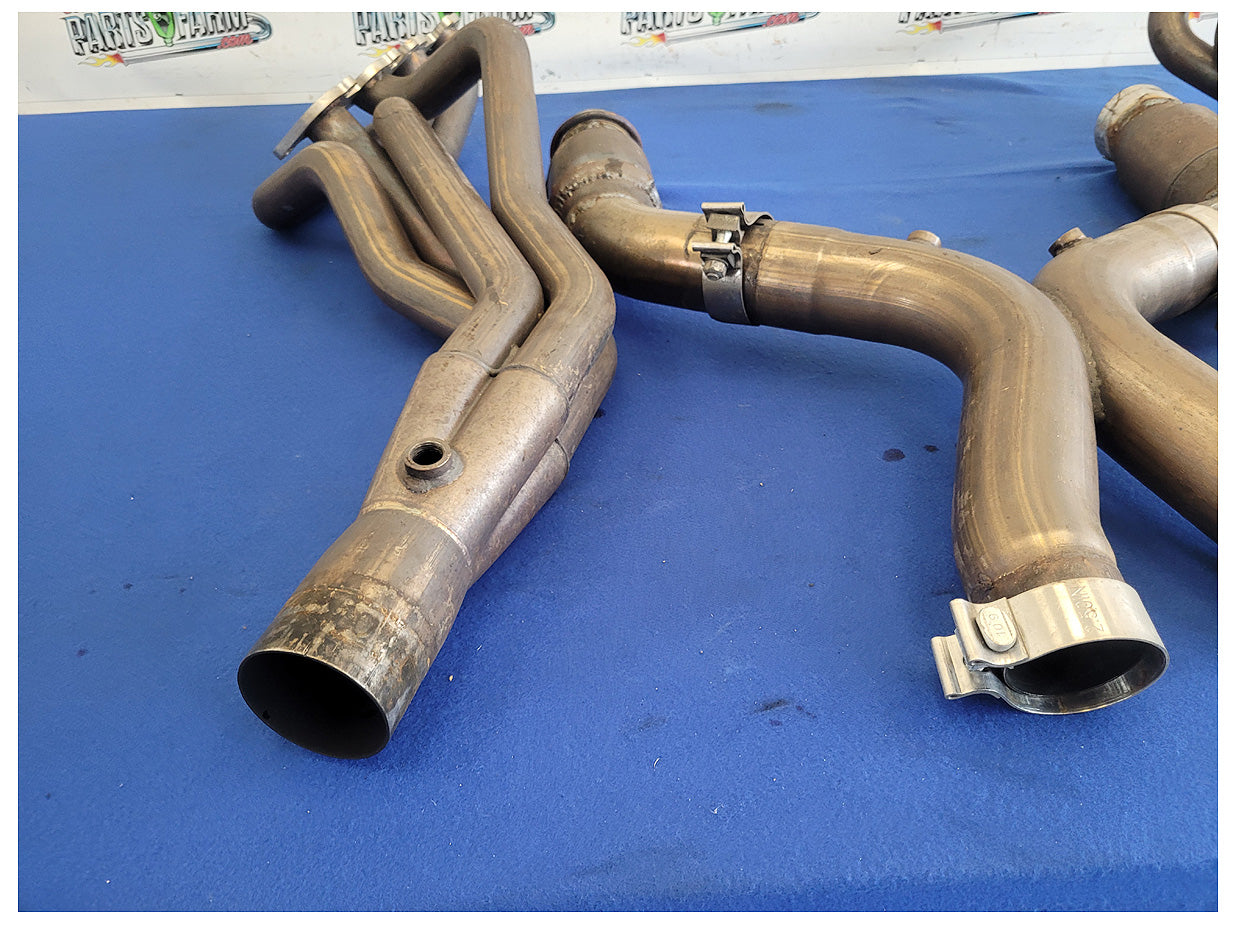 2011-2014 Ford Mustang GT 5.0L American Racing Long Tube Headers Mid Pipe 2606 - The Parts Farm