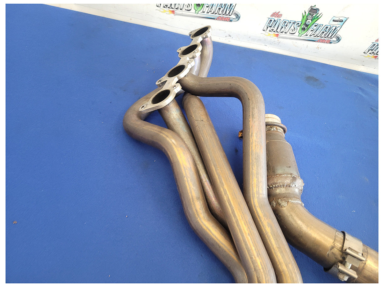 2011-2014 Ford Mustang GT 5.0L American Racing Long Tube Headers Mid Pipe 2606 - The Parts Farm