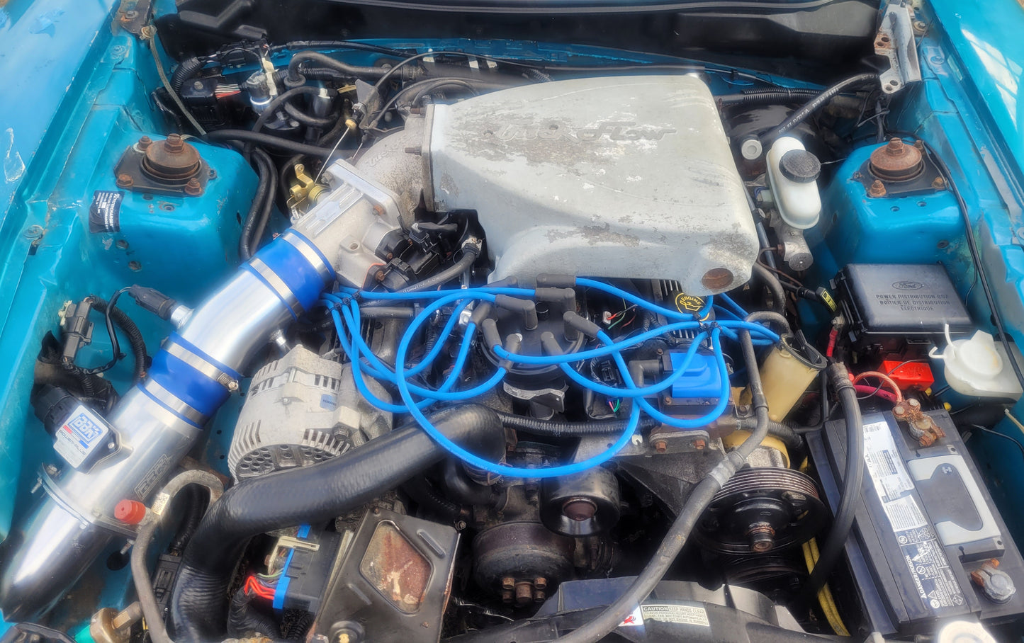 Stock 2646. 1994 Ford Mustang GT Coupe 5.0L V8 Engine T5 Manny Tranny Trick Flow 154k Miles - The Parts Farm