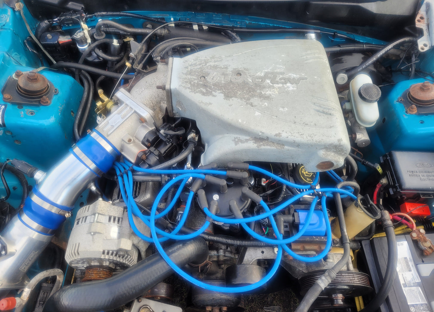 Stock 2646. 1994 Ford Mustang GT Coupe 5.0L V8 Engine T5 Manny Tranny Trick Flow 154k Miles - The Parts Farm