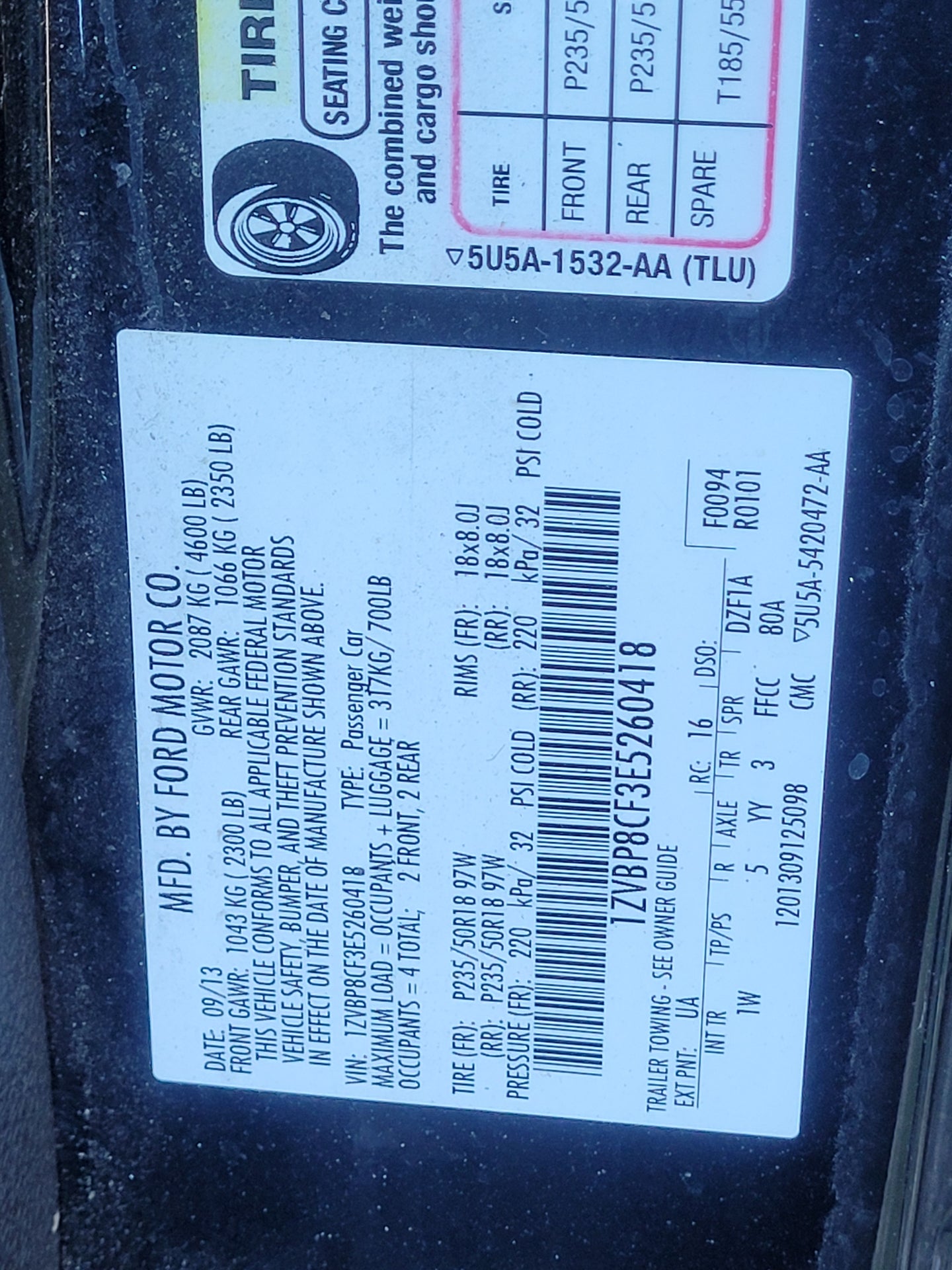 Stock 2654. 2014 Ford Mustang GT Coupe 5.0L Gen 1 Yote 6R80 A/T 71k Miles - The Parts Farm