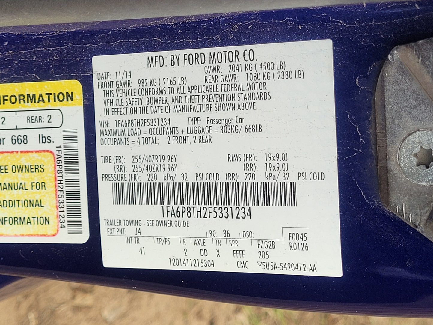 Stock 2656. 2015 Ford Mustang EcoBoost Roush 2.3L Turbo Manual Trans 42k Miles - The Parts Farm