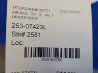 2017-2022 Ford F250 Pickup Truck Driver Left Roof Air Bag Curtain Crew Cab 2581 - The Parts Farm