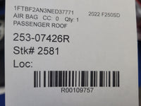 2017-2022 F250 Pickup Truck Passenger Roof Curtain Air Bag Crew Cab 2581 - The Parts Farm