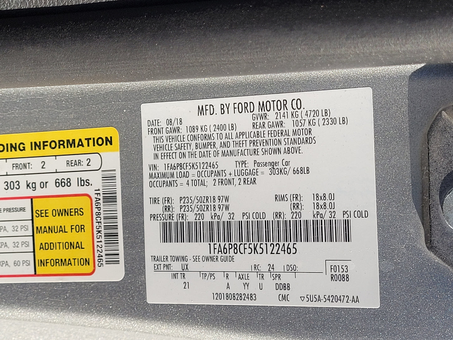 Stock 2665. 2018 Ford Mustang GT Coupe 5.0L Gen 3 Coyote 10R80 A/T ESS Supercharger - The Parts Farm