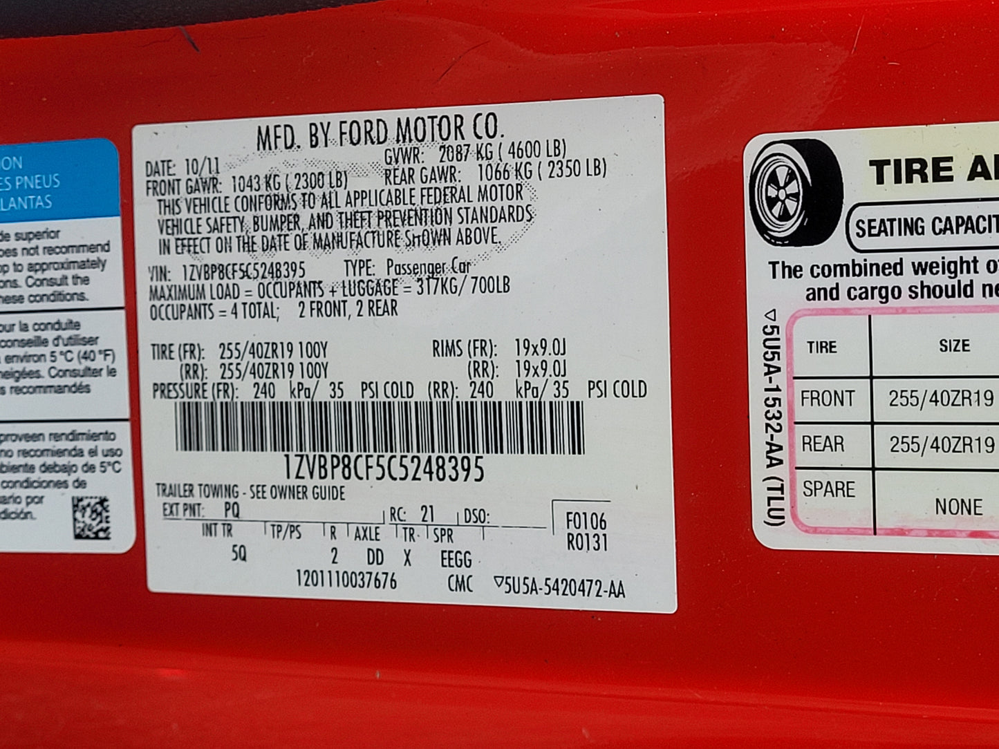 Stock 2666. 2012 Ford Mustang GT Coupe 5.0L V8 Engine MT82 Manual Trans 84k Miles - The Parts Farm