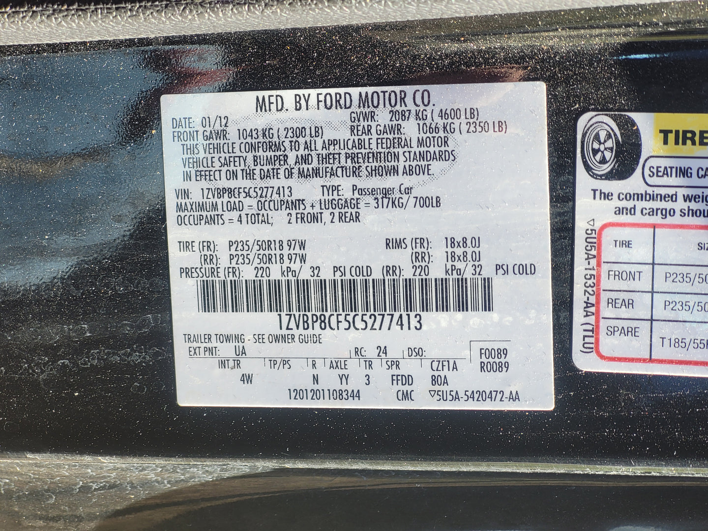 Stock 2670. 2012 Ford Mustang GT Coupe 5.0L V8 Gen 1 6R80 A/T 78k Miles - The Parts Farm