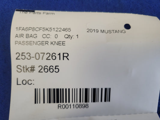 2018-2023 Ford Mustang GT Coupe Passenger Right Lower Knee Dash Air Bag 2665