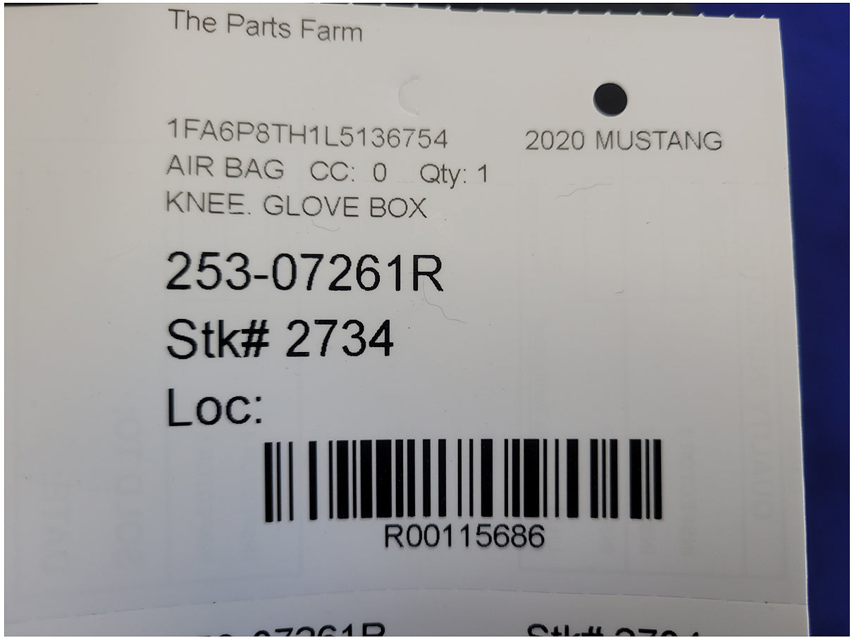 2018-2023 Ford Mustang GT S550 Coupe Air Bag Glove Box Passenger Right Dash 2734