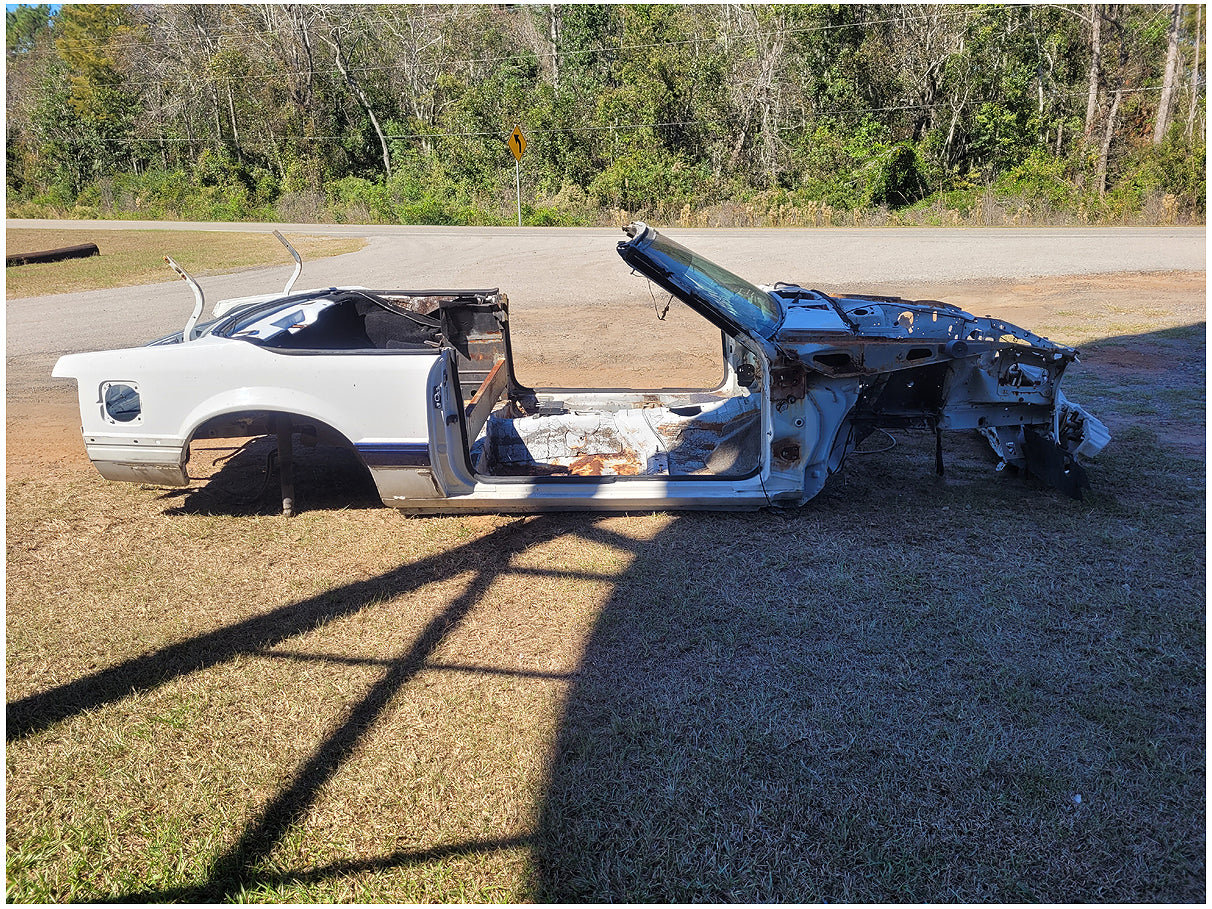 Stock 2603. 1990 Ford Mustang Mclaren Convertible Salvage Title Frame Shell