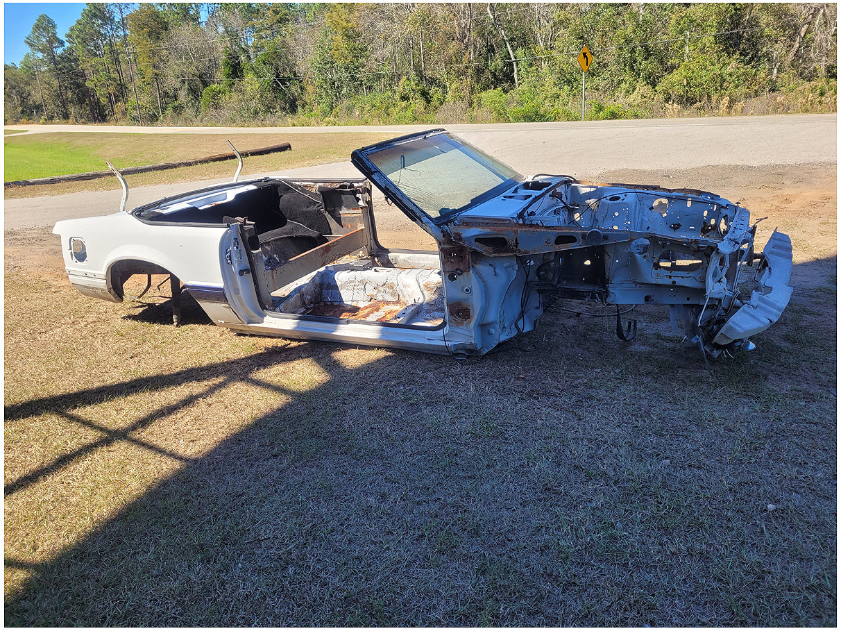 Stock 2603. 1990 Ford Mustang Mclaren Convertible Salvage Title Frame Shell