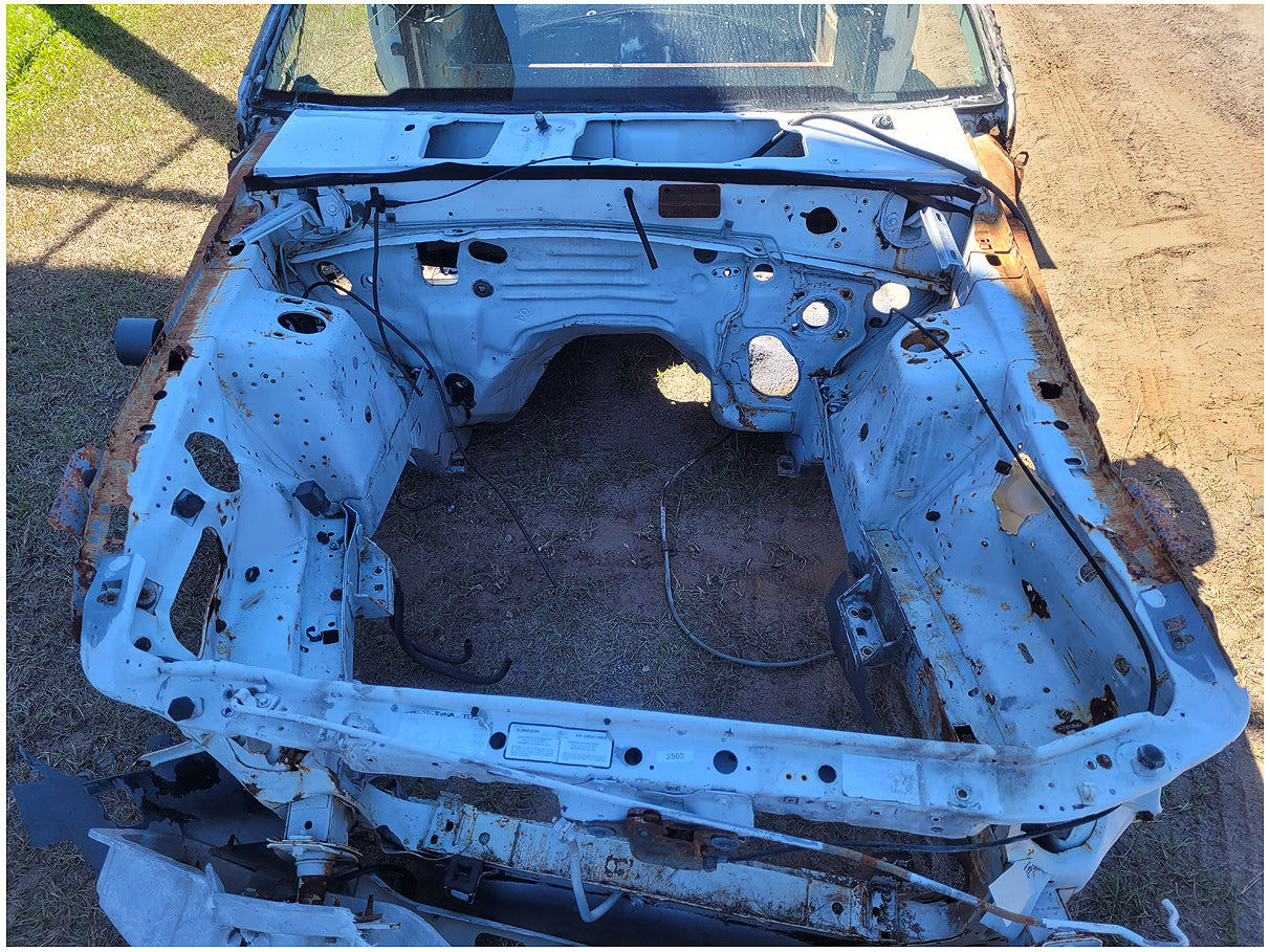 Stock 2603. 1990 Ford Mustang Mclaren Convertible Salvage Title Frame Shell