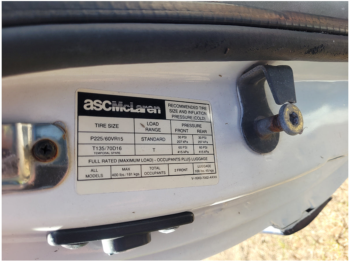 Stock 2603. 1990 Ford Mustang Mclaren Convertible Salvage Title Frame Shell