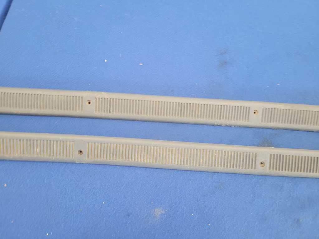 1990 Ford Mustang ASC Mclaren Convertible Pair Scuff Door Sill Plates Blue 2603 - The Parts Farm