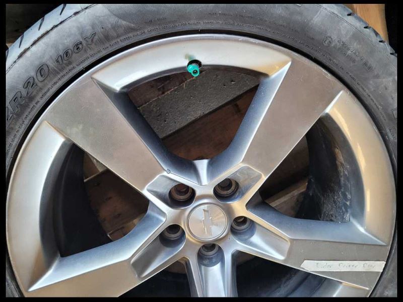 2010-2015 Chevrolet Camaro SS Rear Wheel 20x9 Rear 5 Spoke Silver Paint Tire - The Parts Farm