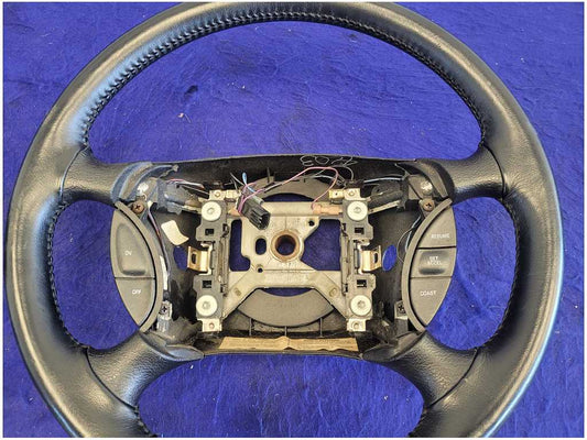 1996-1998 Ford Mustang GT 4.6L Coupe Front Steering Wheel Black *Worn*  2746