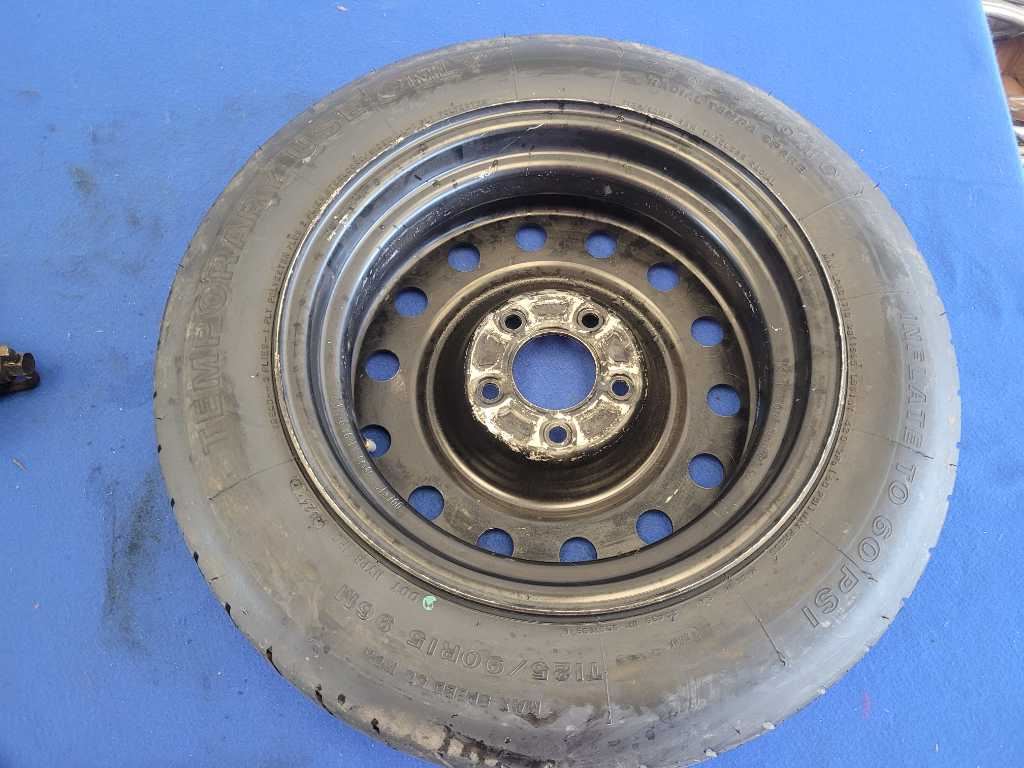 1994-1995 Ford Mustang GT Emergency Wheel 15x4 Spare Tire Black Paint 2631 - The Parts Farm