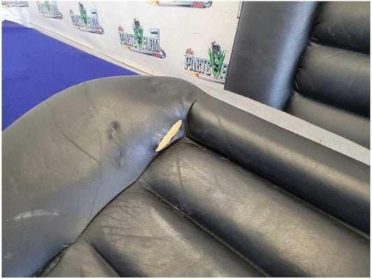 1996-1998 Ford Mustang GT Coupe Black Leather Seats Bucket Front Rear *Worn 2746