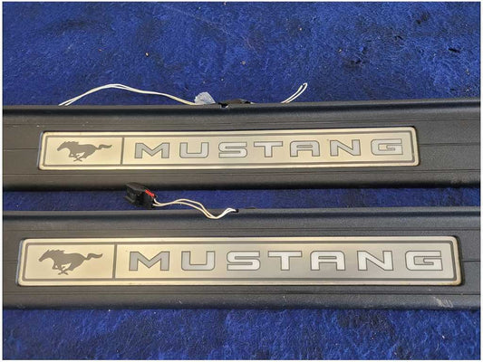 2015-2023 Ford Mustang GT S550 Pair Lighted Door Sill Scuff Plates *Read 2866