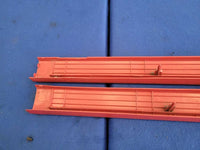 1994-1998 Ford Mustang GT Convertible Pair Door Sill Scuff Plates Red 2631 - The Parts Farm
