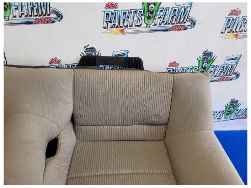 2011-2014 Ford Mustang GT Rear Coupe Seats Cloth Beige Back 2605 - The Parts Farm