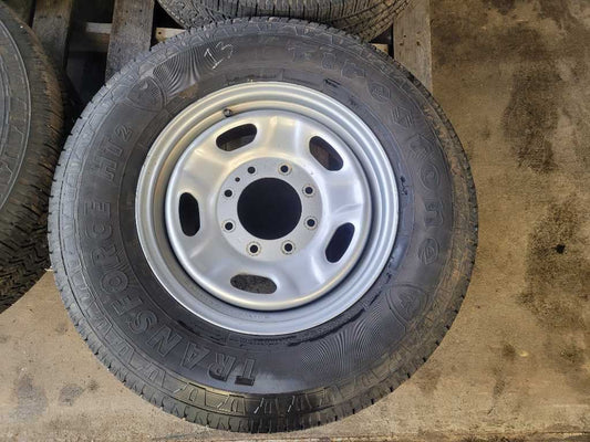2022 Ford F250 Truck Set Wheels 17x7.5 Spoke Steel Argent Paint Firestone 2581