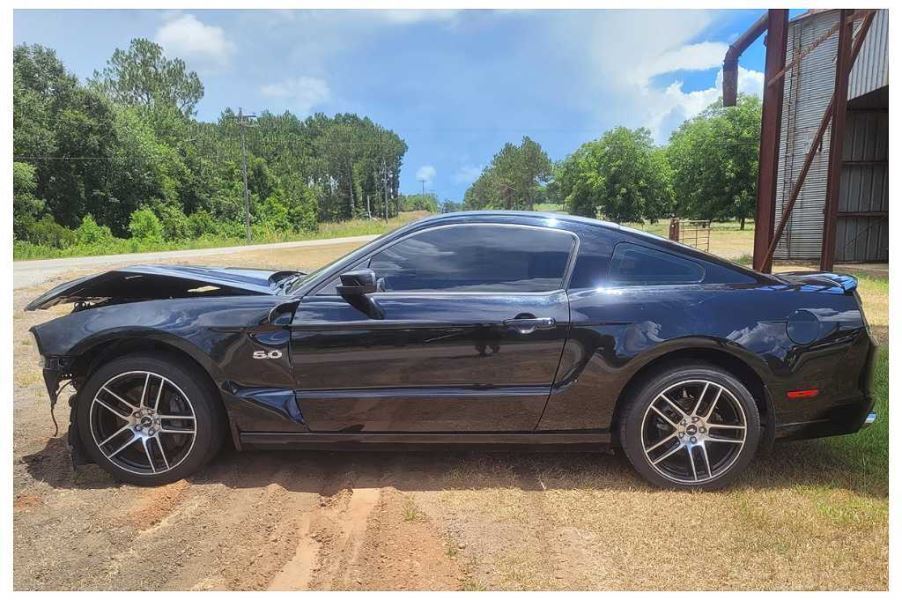 2013-2014 Ford Mustang GT Driver LH Rear View Mirror Spotter Glass Paint UA 2593 - The Parts Farm