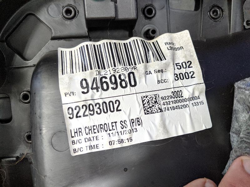 2014-2017 Chevrolet SS Caprice Sedan Alcantara Driver Rear Door Panel Trim OEM - The Parts Farm