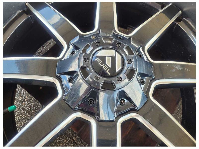 2015-2020 Ford F150 Pickup Truck Fuel Wheel 22x9.5 Black Paint Scuffs Toyo 2552 - The Parts Farm