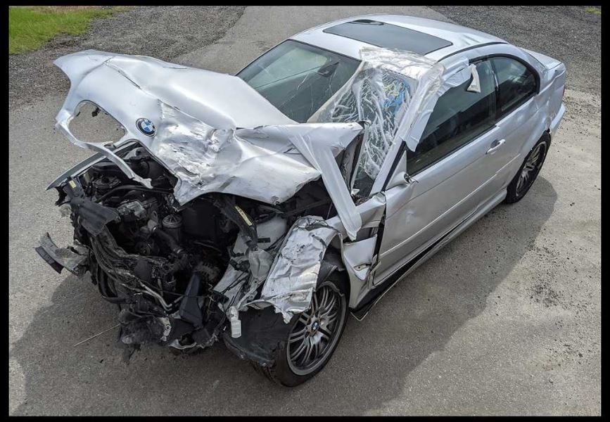 2003 BMW M3 E46 Coupe Rear Carbon Fiber Reinforcement Crash Bar *Broken* 1899 - The Parts Farm