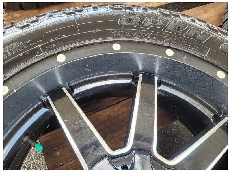 2015-2020 Ford F150 Pickup Truck Fuel Wheel 22x9.5 Black Paint Scuffs Toyo 2552 - The Parts Farm