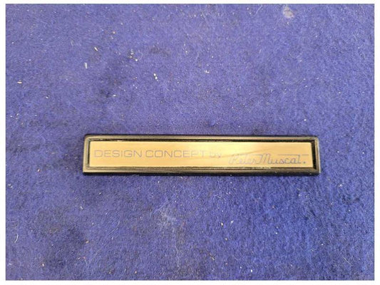1987-1990 Ford Mustang Mclaren ASC Convertible Badge Emblem Peter Muscat 1964 - The Parts Farm