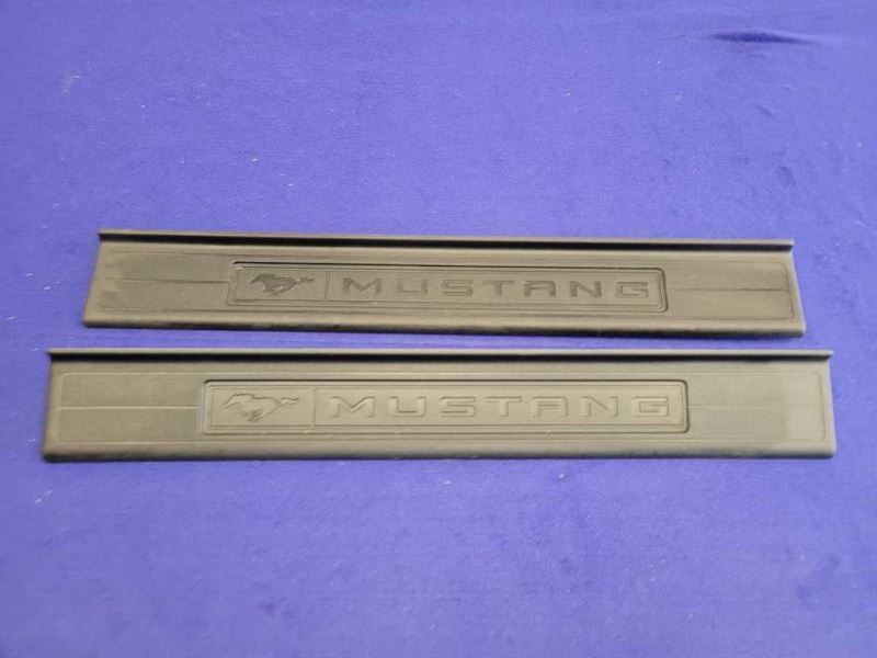 2015-2023 Ford Mustang GT S550 Pair Door Sill Plates Scuff Front 2287 - The Parts Farm