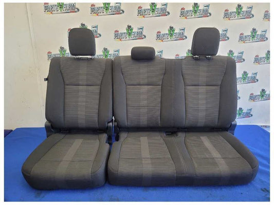 2015-2020 Ford F150 Pickup Truck Rear Cloth Black Split Seat Crew Cab 2369 - The Parts Farm