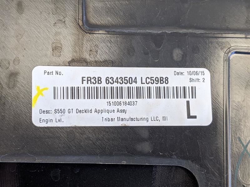 2015-2017 Ford Mustang GT Tail Finish Panel Black With Model Emblem OEM - The Parts Farm