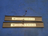 2015-2023 Ford Mustang GT S550 Pair Door Sill Plates Lighted Scuff 2489 - The Parts Farm